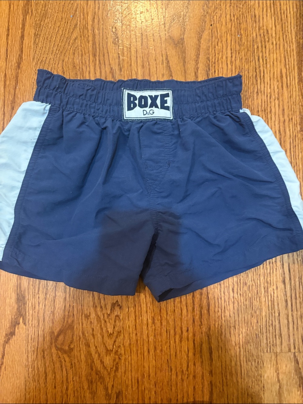 Dolce & Gabbana Boys Navy and Light Blue Boxing Shorts